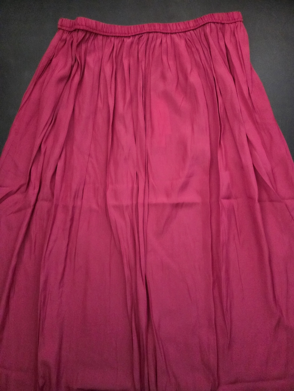 NWT - T Tahari Dark Pink High-Waisted Pull-On Everyday Maxi Skirt - Size L - Picture 3 of 9